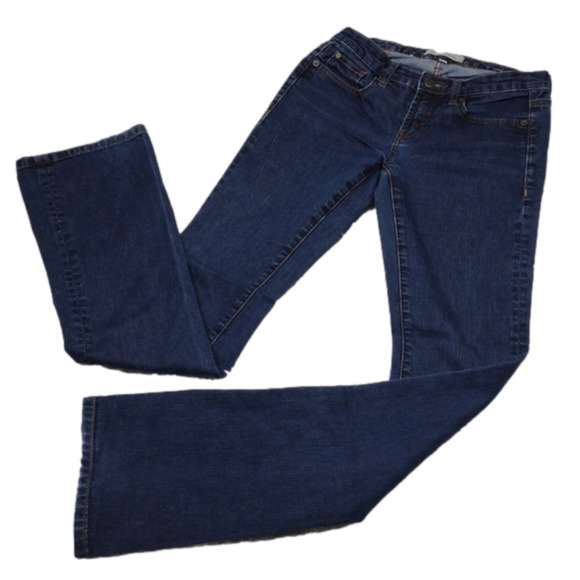 𝅺Henry & Belle Blue Dark Wash Five Pocket Mid Rise Signature Boot Cut Jeans - Picture 1 of 12